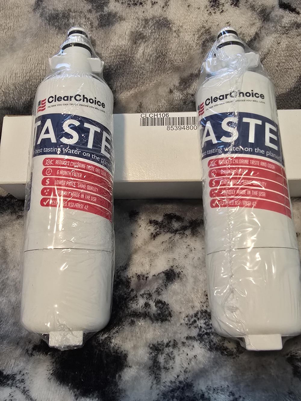 Clear Choice CLCH106 Set Of 2 New Sealed Refrigerator Water Filter